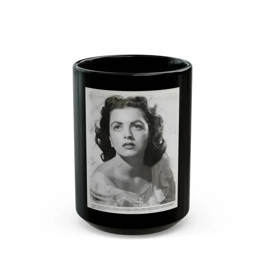 Faith Domergue #84 (Vintage Female Icon) Black Coffee Mug 15oz - Go Mug Yourself