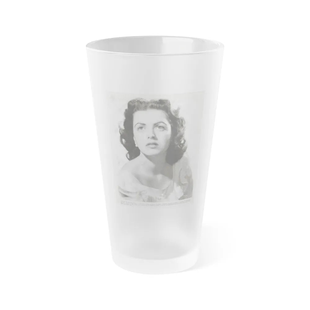 Faith Domergue #84 (Vintage Female Icon) Frosted Pint Glass 16oz-16oz-Frosted-Go Mug Yourself