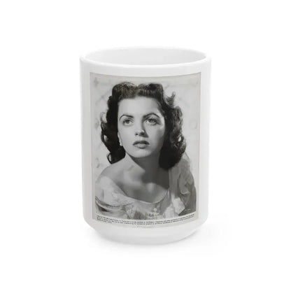 Faith Domergue #84 (Vintage Female Icon) White Coffee Mug 15oz - Go Mug Yourself