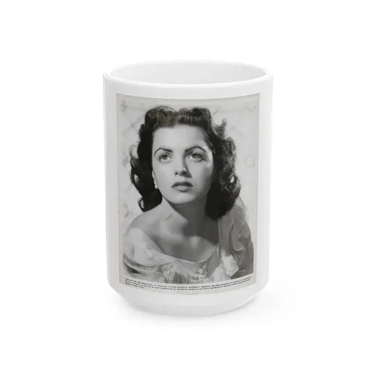 Faith Domergue #84 (Vintage Female Icon) White Coffee Mug 15oz - Go Mug Yourself
