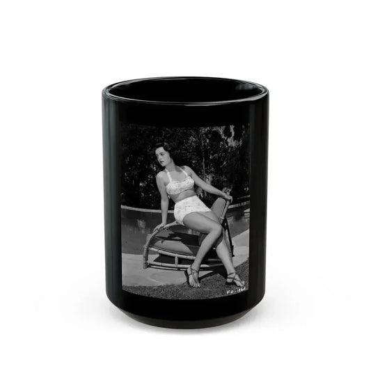 Faith Domergue #89 (Vintage Female Icon) Black Coffee Mug 15oz - Go Mug Yourself