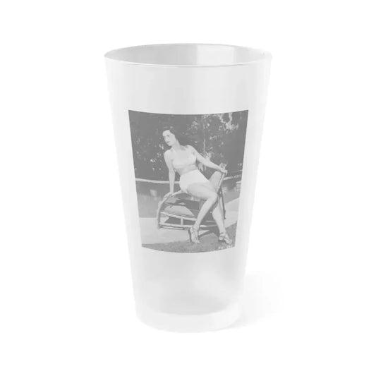 Faith Domergue #89 (Vintage Female Icon) Frosted Pint Glass 16oz 16oz Frosted - Go Mug Yourself