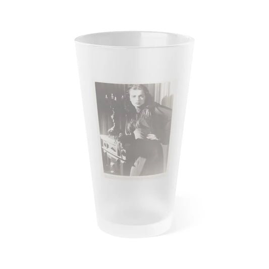 Faith Domergue #95 (Vintage Female Icon) Frosted Pint Glass 16oz-16oz-Frosted-Go Mug Yourself