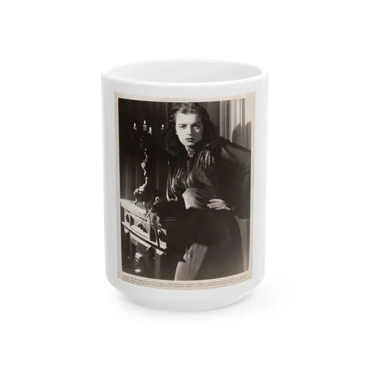 Faith Domergue #95 (Vintage Female Icon) White Coffee Mug 15oz - Go Mug Yourself
