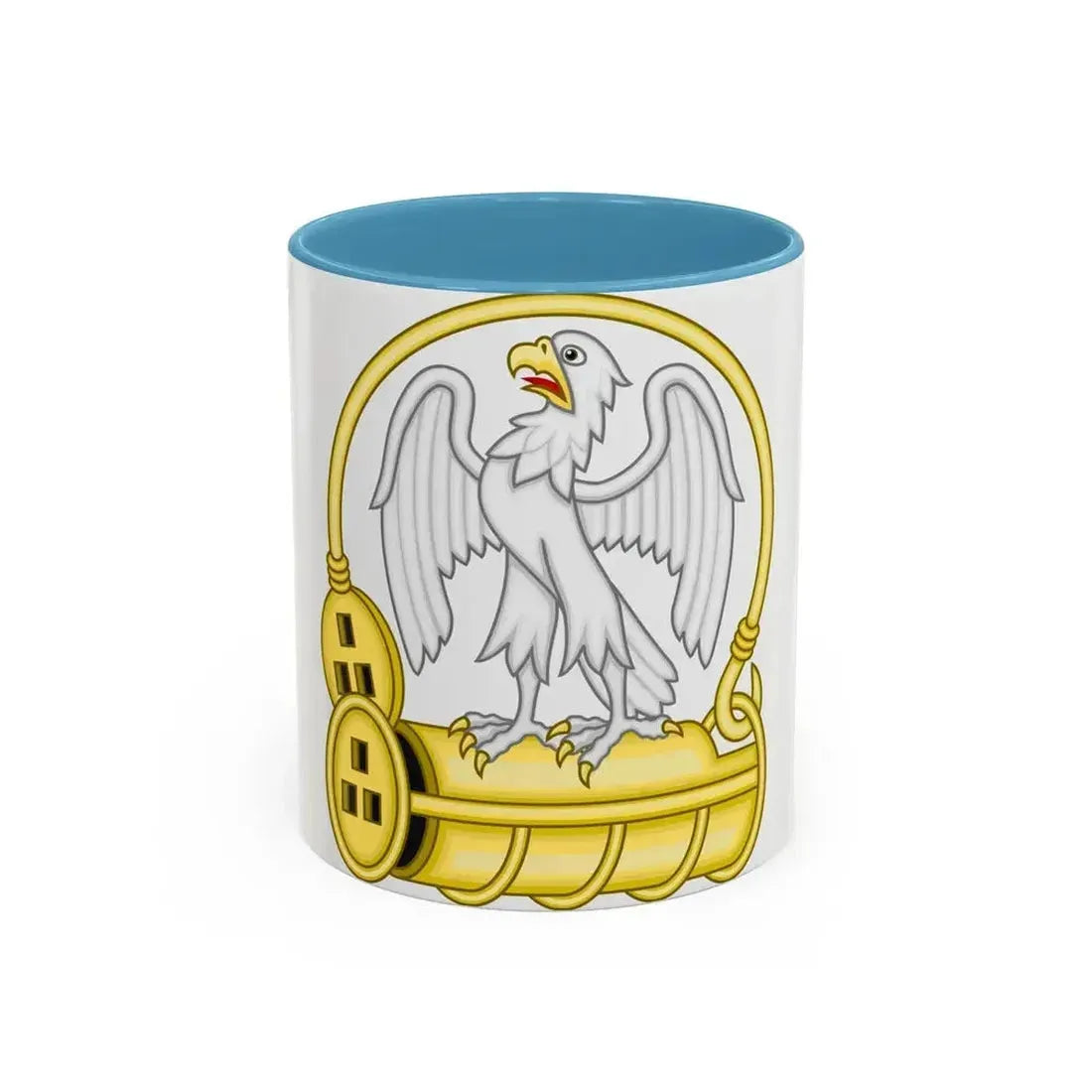 Falcon and Fetterlock Badge of Edward IV - Accent Coffee Mug 11oz Light Blue - Go Mug Yourself