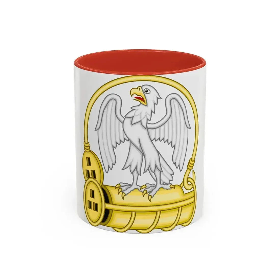 Falcon and Fetterlock Badge of Edward IV - Accent Coffee Mug 11oz Red - Go Mug Yourself