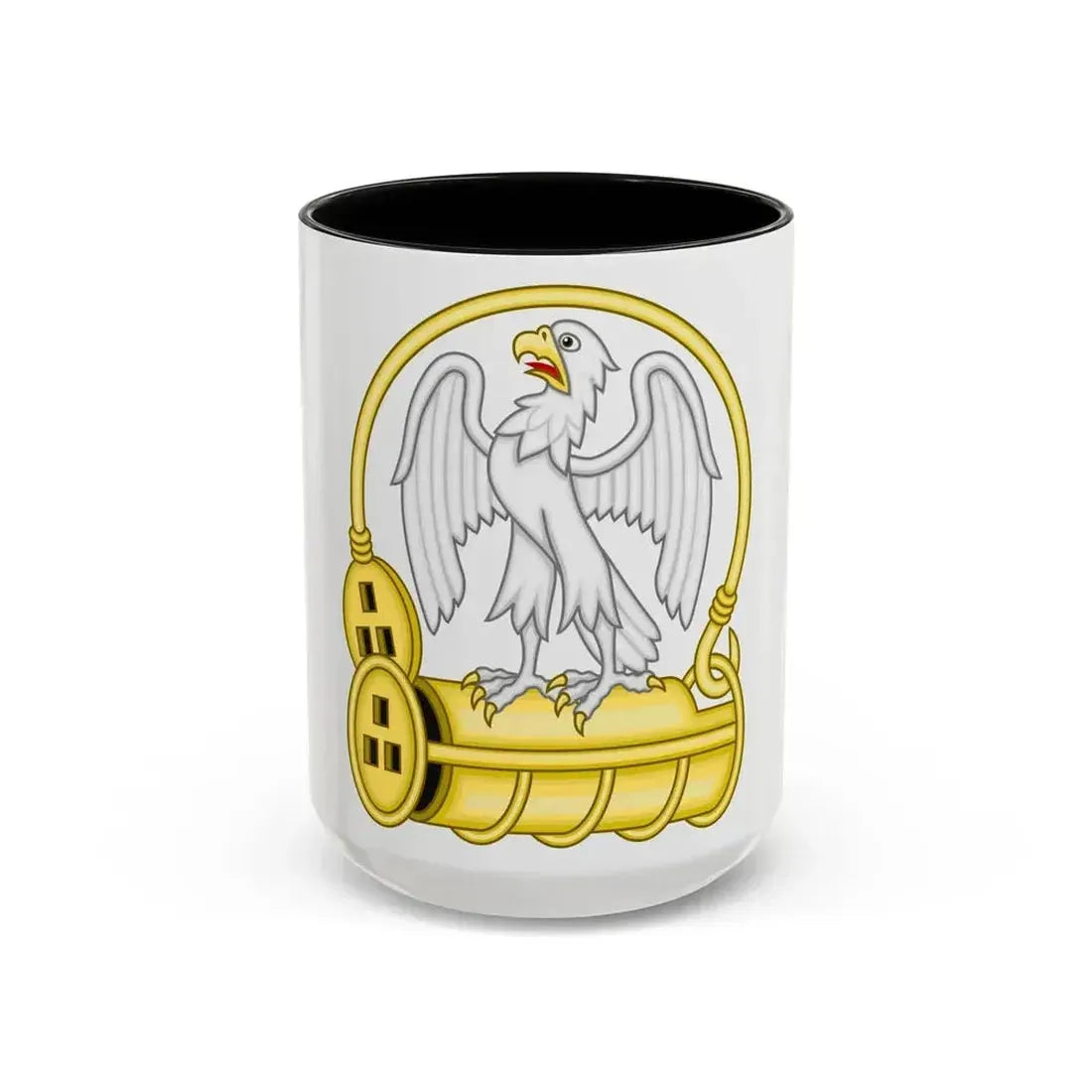 Falcon and Fetterlock Badge of Edward IV - Accent Coffee Mug 15oz Black - Go Mug Yourself