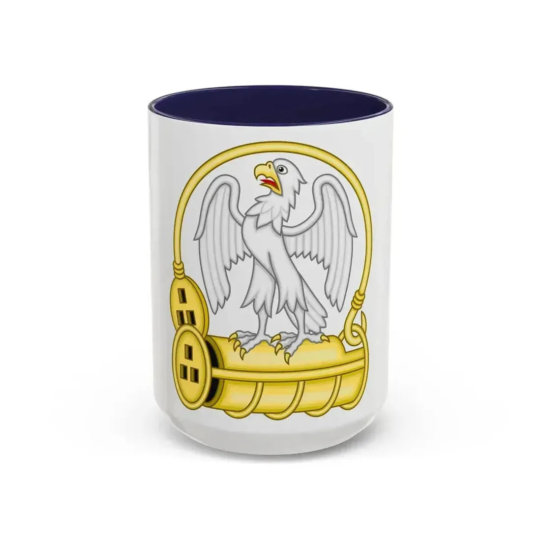 Falcon and Fetterlock Badge of Edward IV - Accent Coffee Mug 15oz Navy - Go Mug Yourself