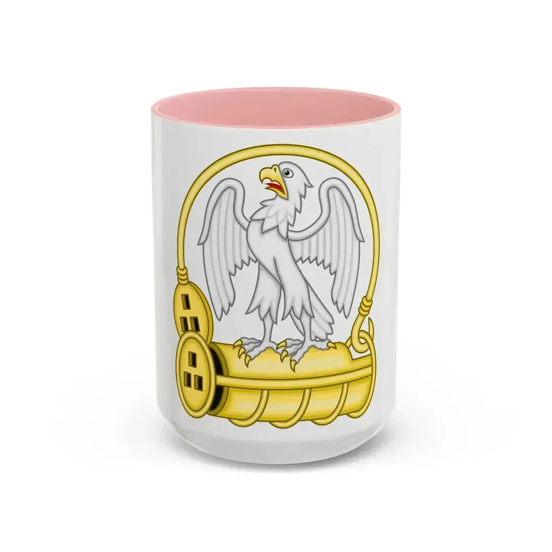 Falcon and Fetterlock Badge of Edward IV - Accent Coffee Mug 15oz Pink - Go Mug Yourself