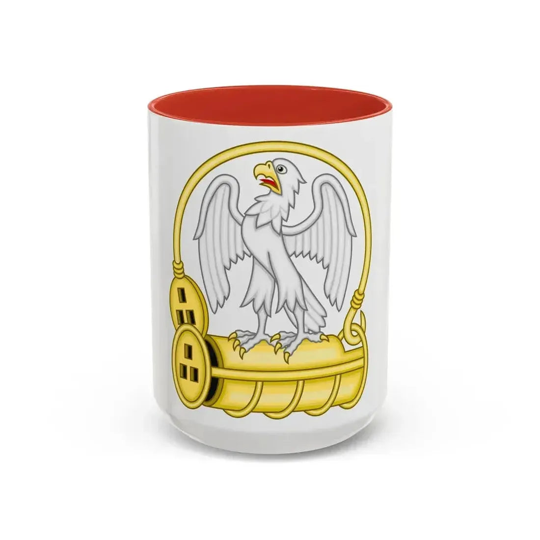 Falcon and Fetterlock Badge of Edward IV - Accent Coffee Mug 15oz Red - Go Mug Yourself