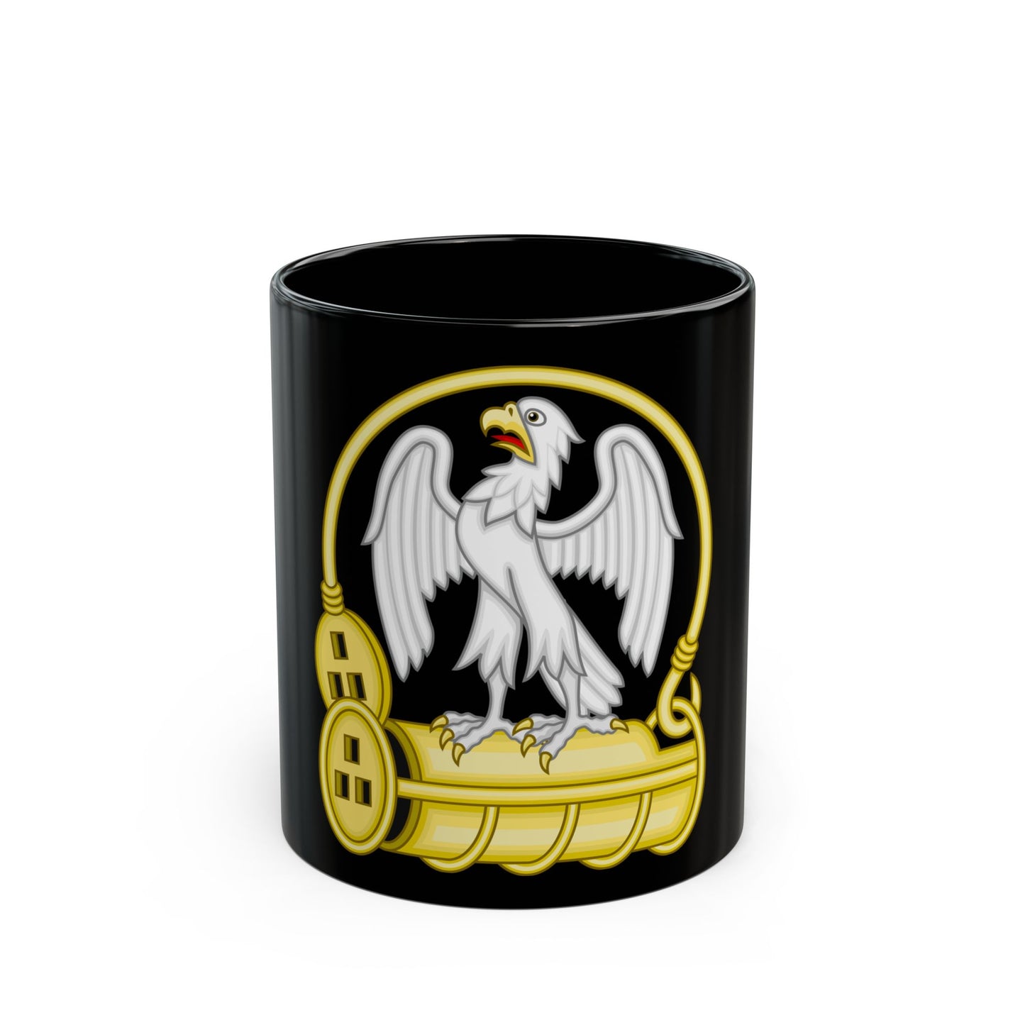 Falcon and Fetterlock Badge of Edward IV - Black Coffee Mug-11oz-Go Mug Yourself