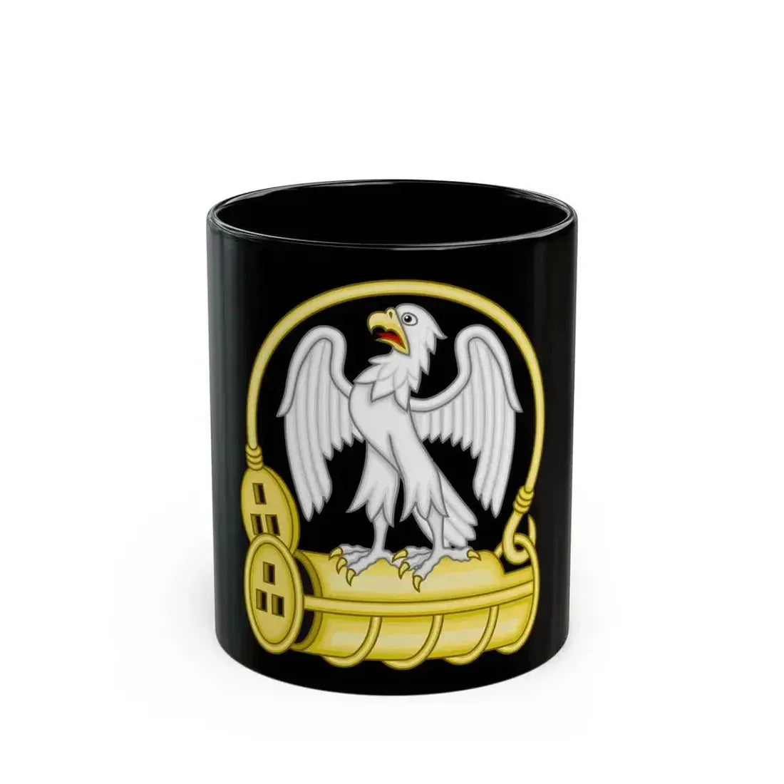 Falcon and Fetterlock Badge of Edward IV - Black Coffee Mug 11oz - Go Mug Yourself