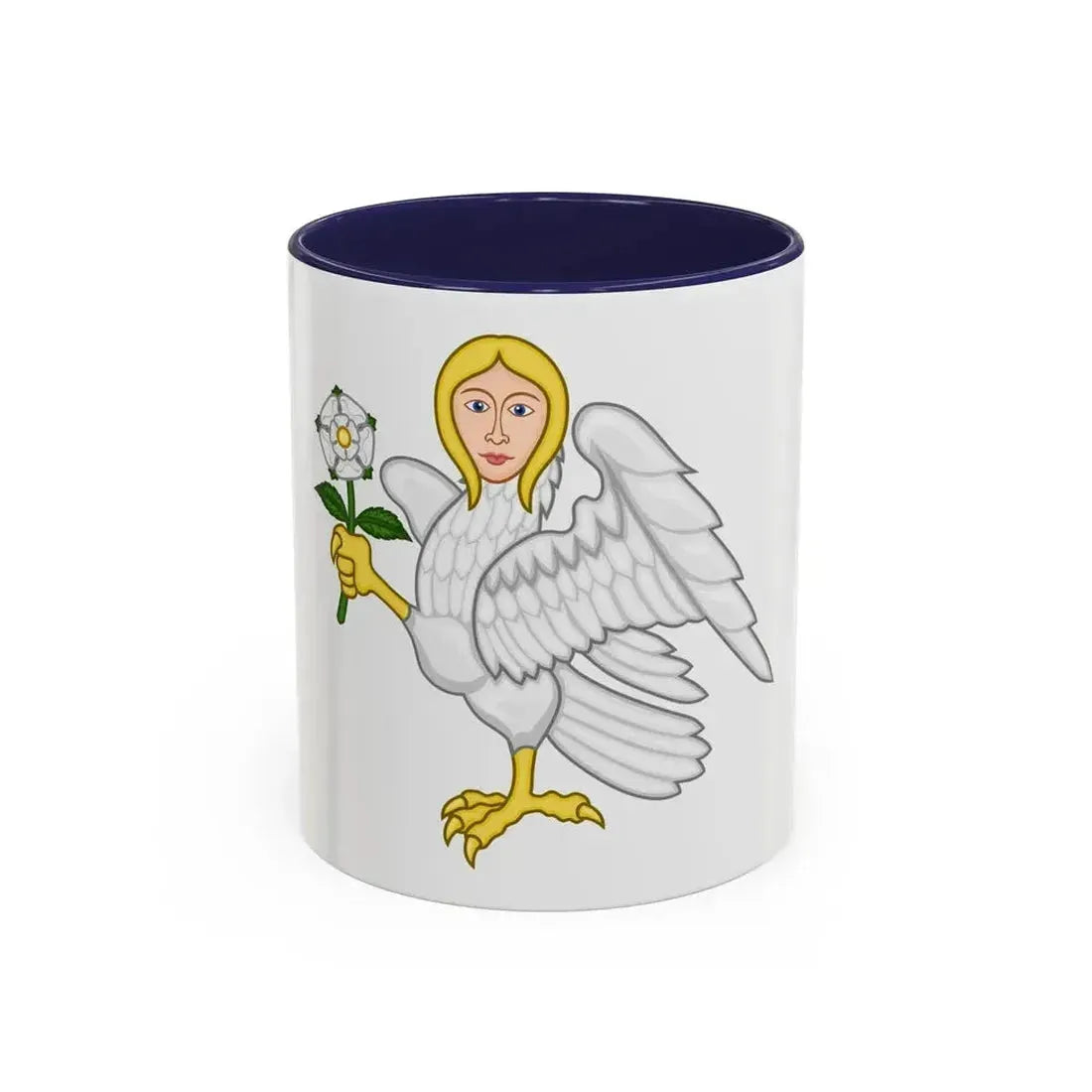 Falcon with a virgin's face Badge of Richard III - Accent Coffee Mug 11oz Navy - Go Mug Yourself