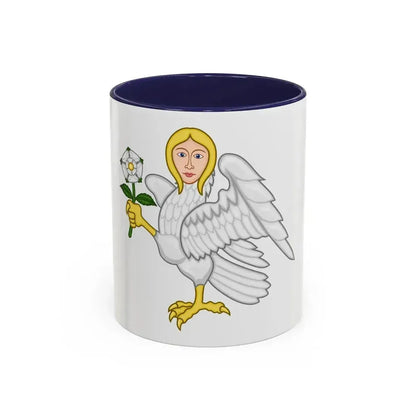 Falcon with a virgin's face Badge of Richard III - Accent Coffee Mug 11oz Navy - Go Mug Yourself