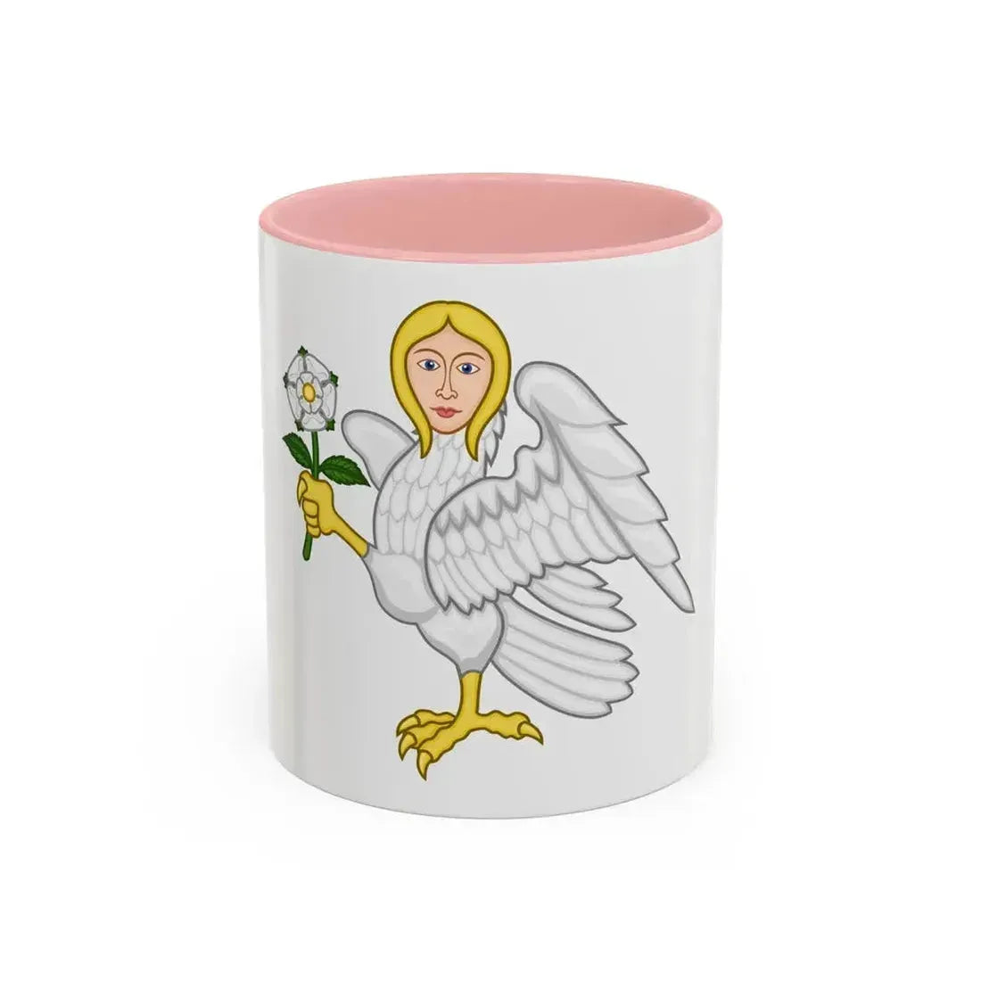 Falcon with a virgin's face Badge of Richard III - Accent Coffee Mug 11oz Pink - Go Mug Yourself