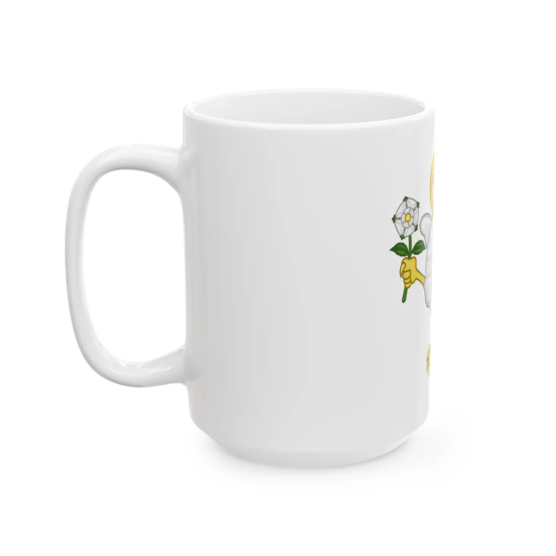 Falcon with a virgin's face Badge of Richard III - White Coffee Mug - Go Mug Yourself