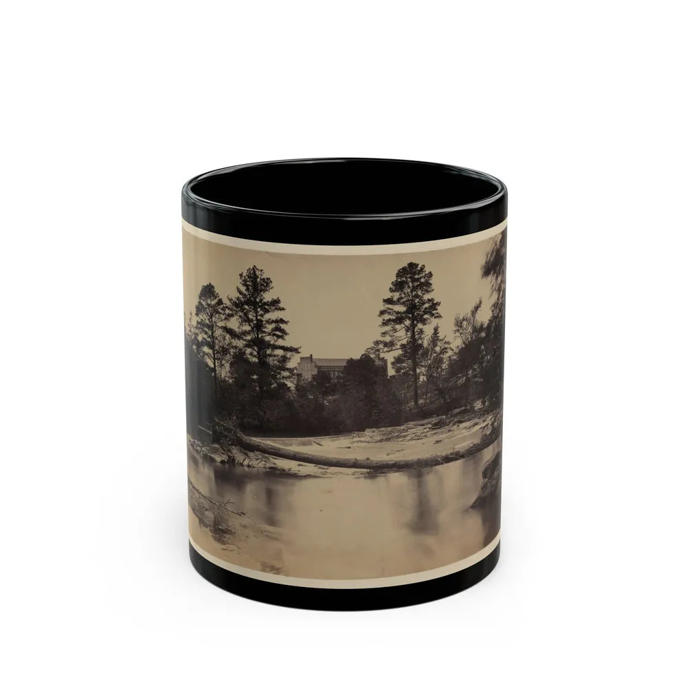 Fallen Tree Across Hazel River, Virginia (U.S. Civil War) Black Coffee Mug-11oz-Go Mug Yourself