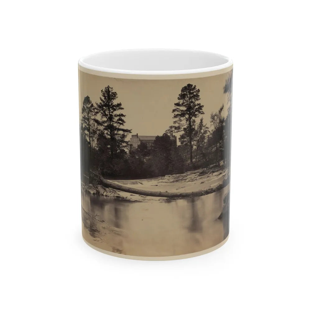 Fallen Tree Across Hazel River, Virginia (U.S. Civil War) White Coffee Mug-11oz-Go Mug Yourself