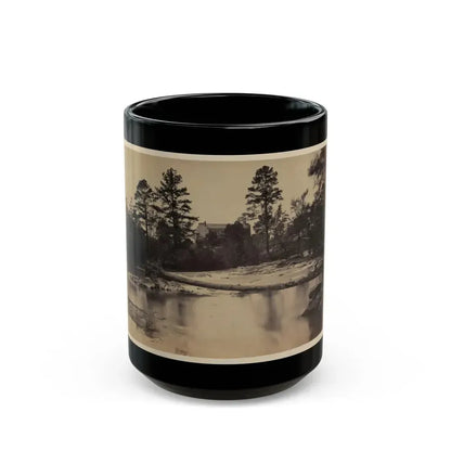 Fallen Tree Across Hazel River, Virginia (U.S. Civil War) Black Coffee Mug 15oz - Go Mug Yourself