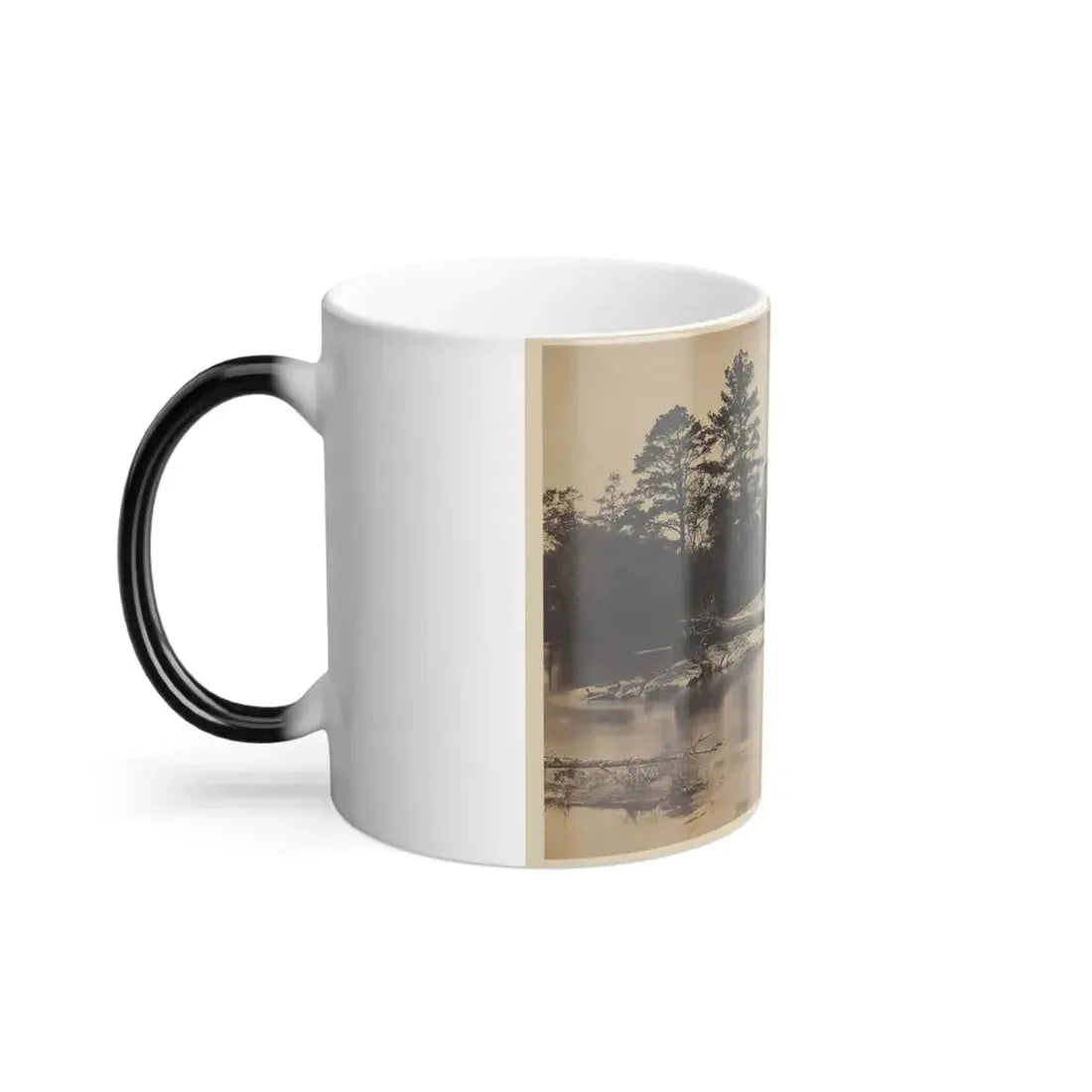 Fallen Tree Across Hazel River, Virginia (U.S. Civil War) Color Changing Coffee Mug 11oz - Go Mug Yourself