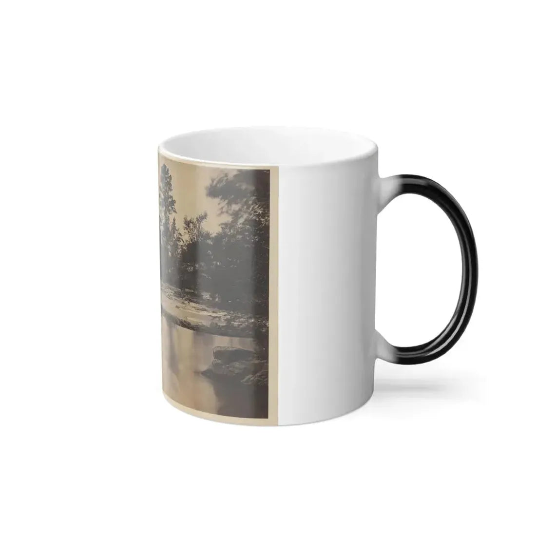 Fallen Tree Across Hazel River, Virginia (U.S. Civil War) Color Changing Coffee Mug 11oz - Go Mug Yourself