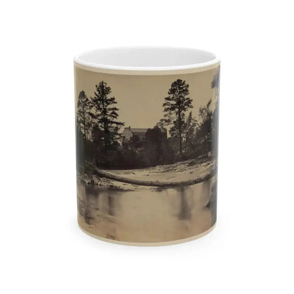 Fallen Tree Across Hazel River, Virginia (U.S. Civil War) White Coffee Mug 11oz - Go Mug Yourself