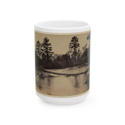 Fallen Tree Across Hazel River, Virginia (U.S. Civil War) White Coffee Mug 15oz - Go Mug Yourself