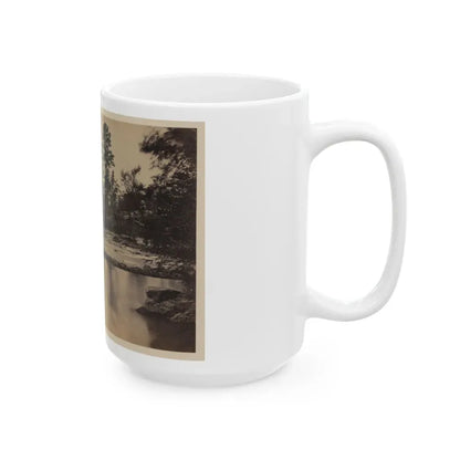 Fallen Tree Across Hazel River, Virginia (U.S. Civil War) White Coffee Mug - Go Mug Yourself