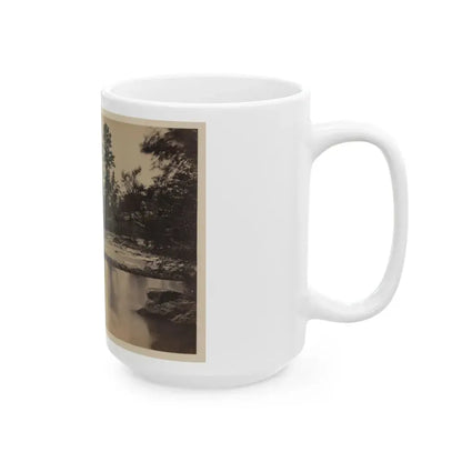 Fallen Tree Across Hazel River, Virginia (U.S. Civil War) White Coffee Mug - Go Mug Yourself