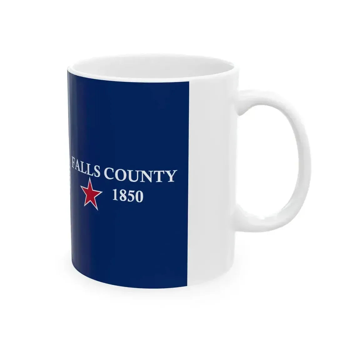Falls County Sesquicentennial Flag (United States) White Coffee Mug - Go Mug Yourself