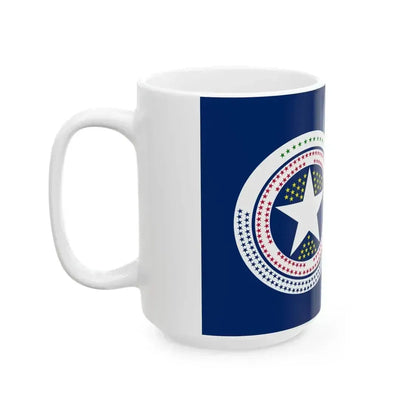 Falls County Sesquicentennial Flag (United States) White Coffee Mug - Go Mug Yourself
