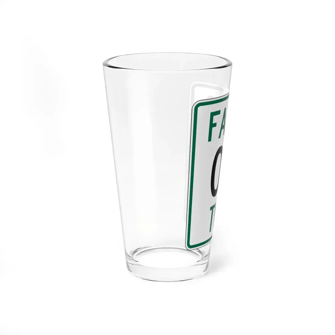 Falls Township Hocking County Ohio route shield template (Ohio) (Road Sign) Pint Glass 16oz - Go Mug Yourself