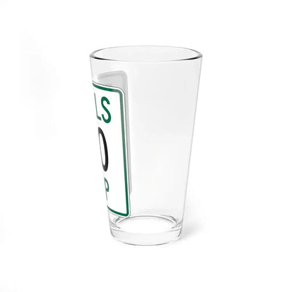 Falls Township Hocking County Ohio route shield template (Ohio) (Road Sign) Pint Glass 16oz - Go Mug Yourself