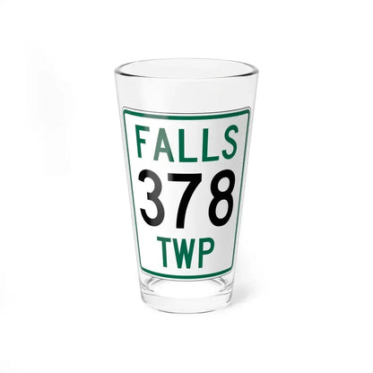 Falls Township Route 378 Hocking County Ohio (Ohio) (Road Sign) Pint Glass 16oz 16oz - Go Mug Yourself