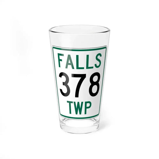 Falls Township Route 378 Hocking County Ohio (Ohio) (Road Sign) Pint Glass 16oz 16oz - Go Mug Yourself