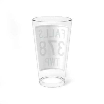 Falls Township Route 378 Hocking County Ohio (Ohio) (Road Sign) Pint Glass 16oz - Go Mug Yourself