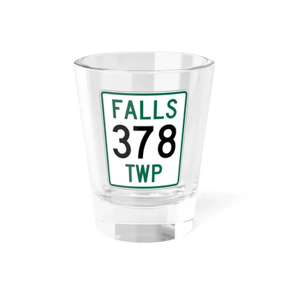 Falls Township Route 378 Hocking County Ohio (Ohio) (Road Sign) Shot Glass 1.5oz 1.5oz - Go Mug Yourself