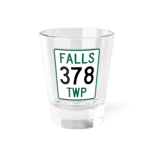 Falls Township Route 378 Hocking County Ohio (Ohio) (Road Sign) Shot Glass 1.5oz 1.5oz - Go Mug Yourself