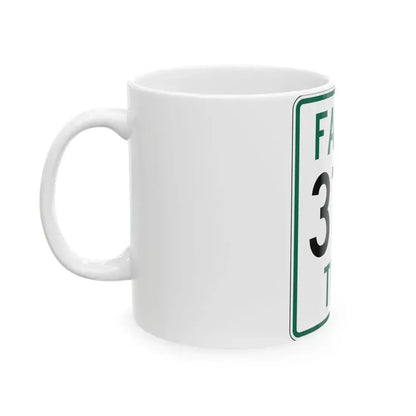 Falls Township Route 378 Hocking County Ohio (Ohio) (Road Sign) White Coffee Mug - Go Mug Yourself