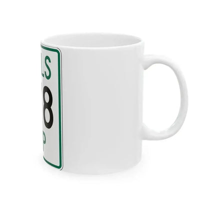 Falls Township Route 378 Hocking County Ohio (Ohio) (Road Sign) White Coffee Mug - Go Mug Yourself