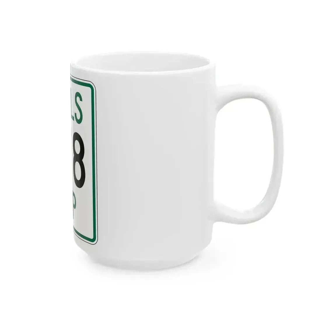 Falls Township Route 378 Hocking County Ohio (Ohio) (Road Sign) White Coffee Mug - Go Mug Yourself