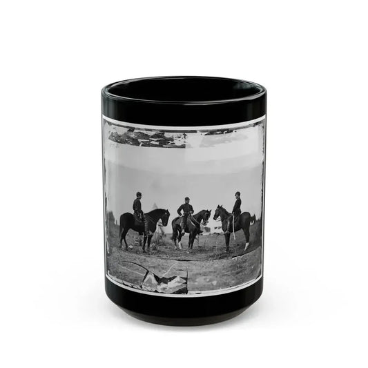 Falmouth, Va. Aides De Camp To Gen. Joseph Hooker  Capts. William L. Candler, Harry Russell, And Alexander Moore (U.S. Civil War) Black Coffee Mug 15oz - Go Mug Yourself