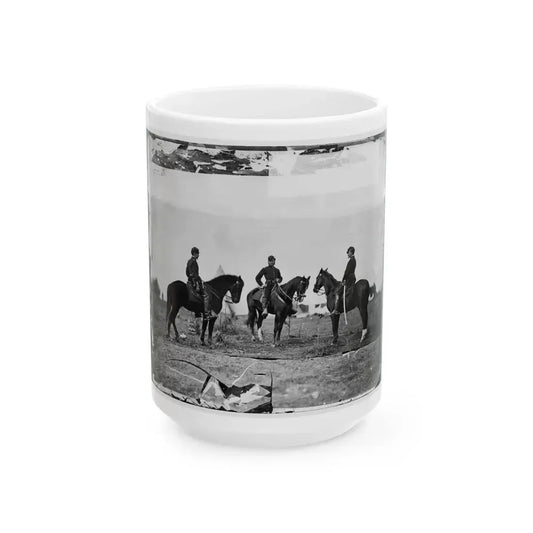 Falmouth, Va. Aides De Camp To Gen. Joseph Hooker  Capts. William L. Candler, Harry Russell, And Alexander Moore (U.S. Civil War) White Coffee Mug 15oz - Go Mug Yourself