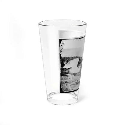 Falmouth, Va. Capt. Charles H. Howard, Aide To Gen. Oliver O. Howard, On Horseback At Army Of The Potomac Headquarters (U.S. Civil War) Pint Glass 16oz - Go Mug Yourself
