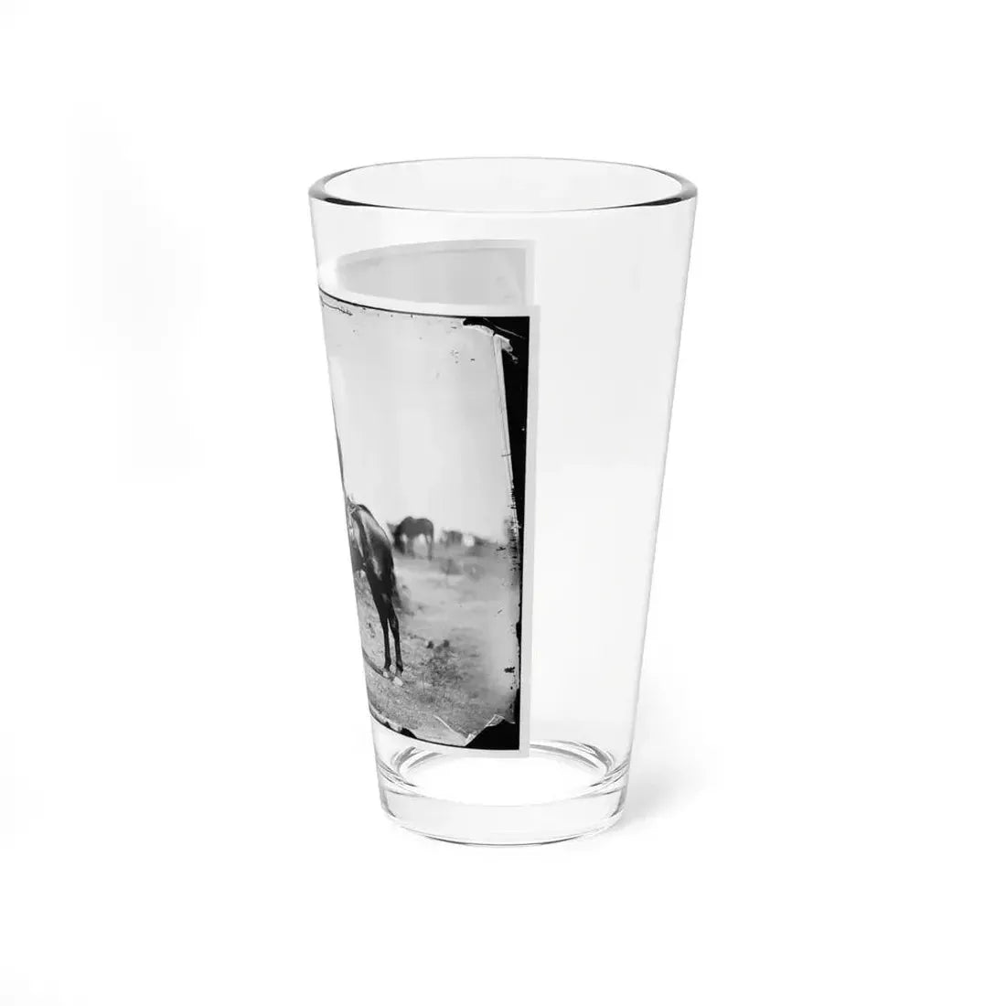 Falmouth, Va. Capt. Charles H. Howard, Aide To Gen. Oliver O. Howard, On Horseback At Army Of The Potomac Headquarters (U.S. Civil War) Pint Glass 16oz - Go Mug Yourself