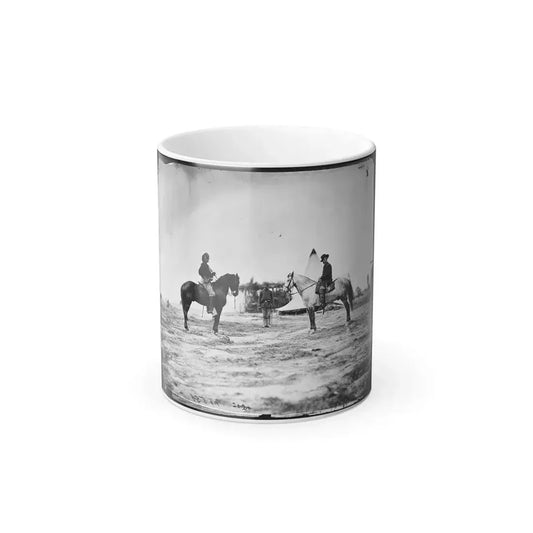 Falmouth, Va. Capt. George A. Custer and Gen. Alfred Pleasonton on Horseback (U.S. Civil War) Color Changing Coffee Mug 11oz Default Title 11oz - Go Mug Yourself