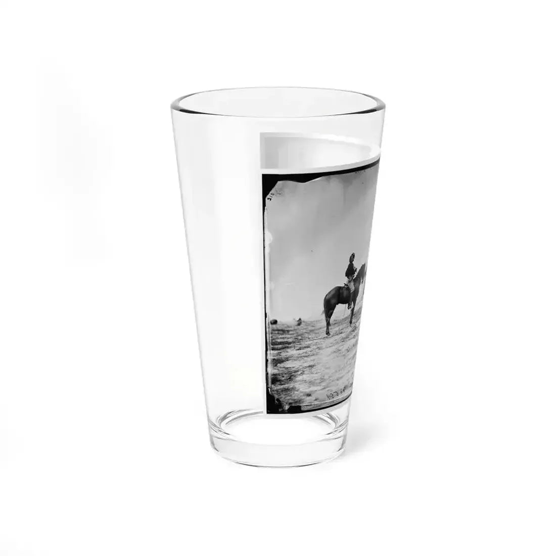 Falmouth, Va. Capt. George A. Custer And Gen. Alfred Pleasonton On Horseback (U.S. Civil War) Pint Glass 16oz - Go Mug Yourself
