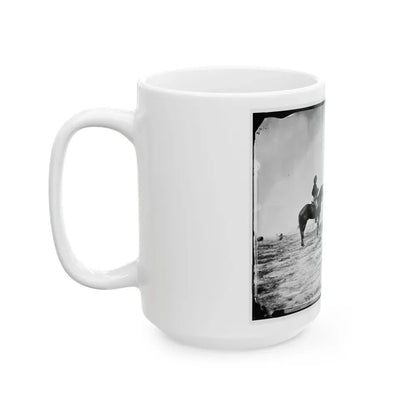 Falmouth, Va. Capt. George A. Custer And Gen. Alfred Pleasonton On Horseback (U.S. Civil War) White Coffee Mug - Go Mug Yourself