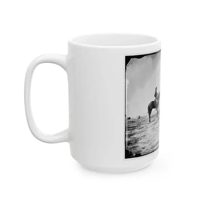 Falmouth, Va. Capt. George A. Custer And Gen. Alfred Pleasonton On Horseback (U.S. Civil War) White Coffee Mug - Go Mug Yourself