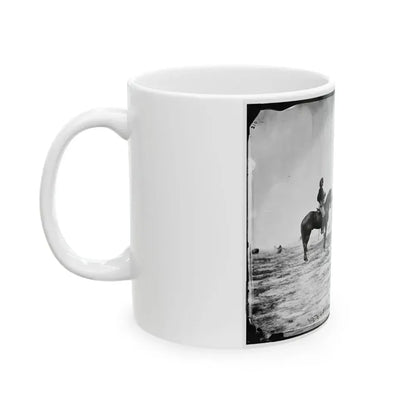 Falmouth, Va. Capt. George A. Custer And Gen. Alfred Pleasonton On Horseback (U.S. Civil War) White Coffee Mug - Go Mug Yourself